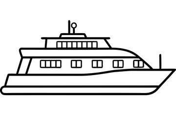 Obraz premium Ferry Sketch Vector