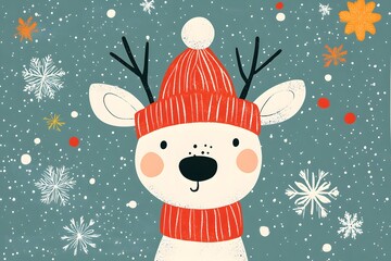 santa claus with reindeer