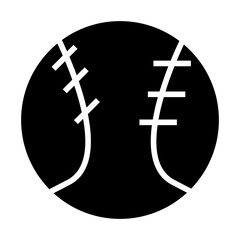 black baseball icon vector