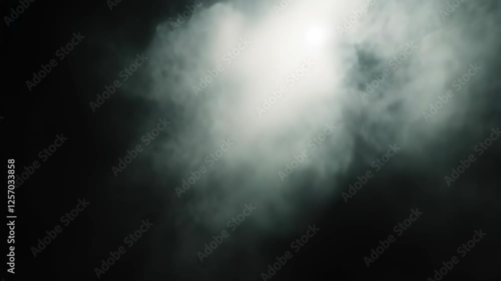 Poster mysterious fog envelops a dark space creating an atmospheric effect and intrigue