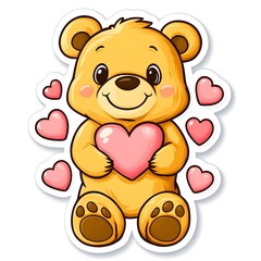 Obraz premium teddy bear with heart