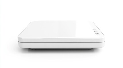White portable scanner on white background