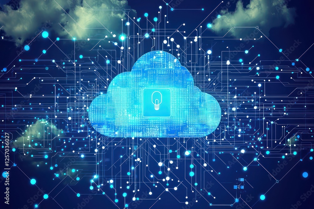 Aufkleber advanced ai-driven future unfolding through infinite digital expansion , boundless innovation.