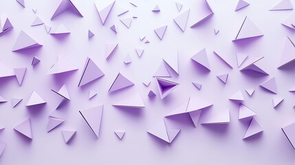 Lavender Triangles Scattered Across a Pale Purple Background