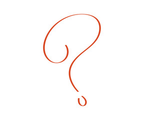 Elegant orange question mark