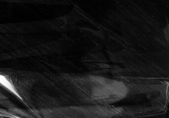 Closeup plastic vinyl torn wrap textures. Vector illustration show various crinkled, wrinkled, and transparent plastic wraps with different tear patterns. Black gray design overlays and shadow effect.