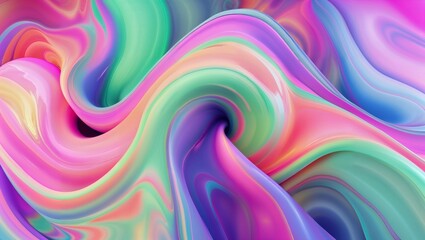 Abstract Colorful Swirls Background