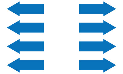 Set long blue curve arrow icon vector . blue curve arrow icon set. long arrow icon set. curve arrow vector illustration. 