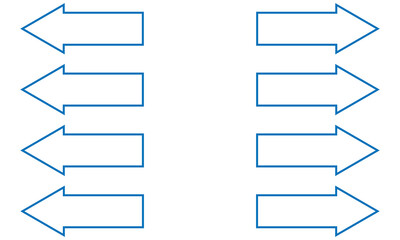 Set long blue curve arrow icon vector . blue curve arrow icon set. long arrow icon set. curve arrow vector illustration. 