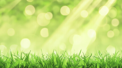 Obraz premium Sunlight filtering through lush green grass natural setting nature photography tranquil environment close-up view serenity concept