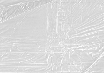 White Plastic wrinkle Bag Film Glossy Cumpled Overlay Package Background Rough Wrap Material Pack Reflection Texture Floor Packaging Retail Grain Pollution Trash, surface wrinkled Foil Polyethylene.