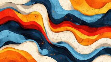Obraz premium Abstract wavy colorful texture background design