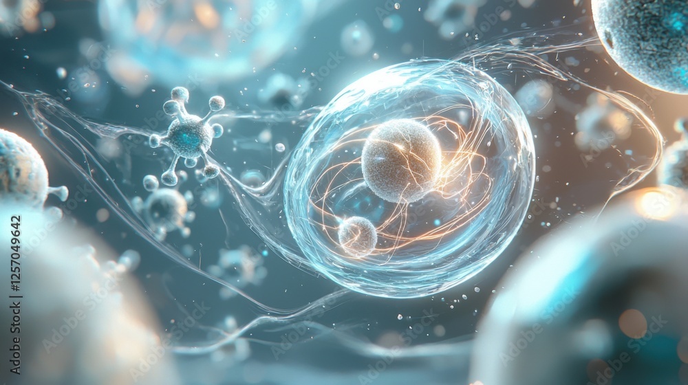 Aufkleber visualization of quantum particles interacting in a dynamic environment