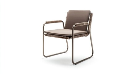 Modern outdoor armchair, neutral tones, studio shot,  design