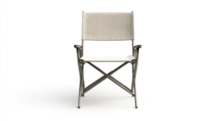 Fototapeta premium Folding Chair, Neutral Color, Studio Shot, Product Photography, for Home