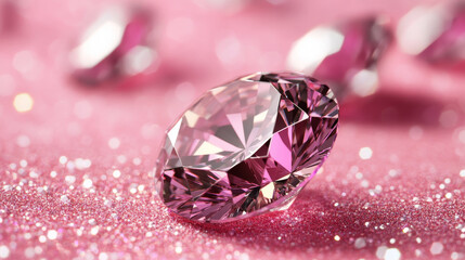 Stunning pink diamond display luxurious setting jewelry photography elegant environment close-up beauty in gemstones
