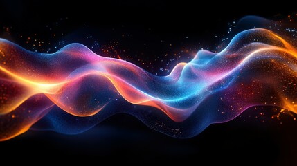 Fototapeta premium Abstract Colorful Waves of Light and Particles