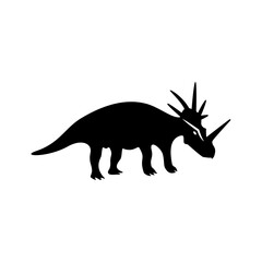 Vector black icon for Styracosaurus