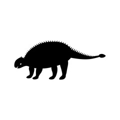 Vector black icon for Ankylosaurus