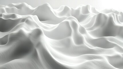 Obraz premium Abstract White Sculpted Wave Landscape