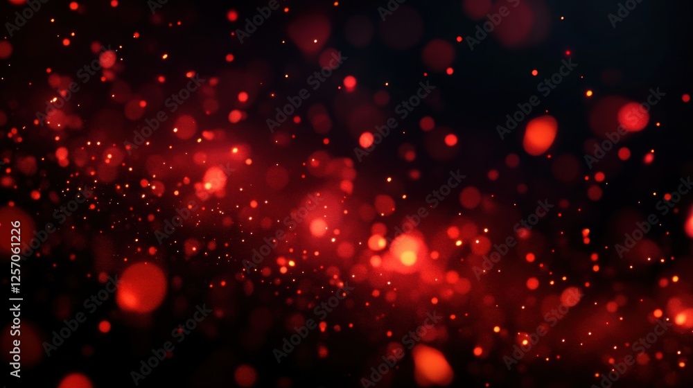 Poster abstract red bokeh light background with dynamic motion effect and chiaroscuro lighting