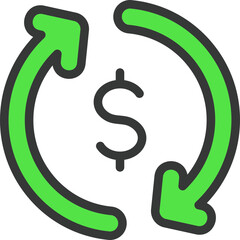 Refinancing Filled Line Icon