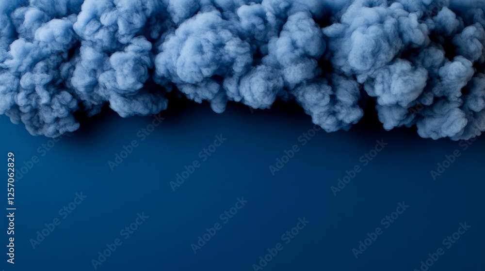 Poster blue smoke cloud background with soft texture and gradient depth