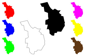 San Juan de la Maguana city (Dominican Republic, Hispaniola) map vector illustration, scribble sketch San Juan de la Maguana map