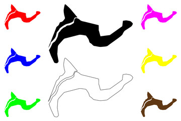 Babahoyo city (Republic of Ecuador, Los Ríos or Los Rios Province) map vector illustration, scribble sketch Babahoyo map