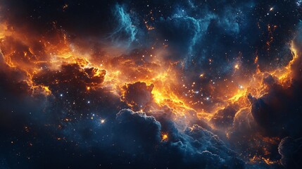 Fototapeta premium An artistic rendering of constellations glowing in the night sky