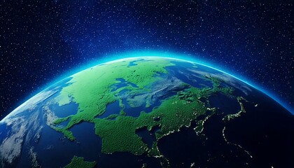 Fototapeta premium 宇宙から見た地球、地球は青かった