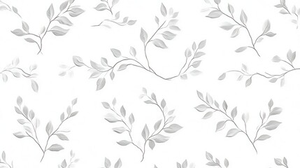 Obraz premium A Soft and Elegant Leaf Pattern on a Textured White Background for Subtle Decor