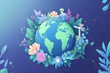 Sustainable Earth with Flourishing Nature and Renewable Energy