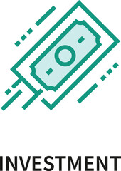 Line Business Icon of Invesment.