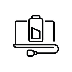 Black line icon for recharge