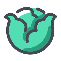 Vegetable lovely colored icon pack