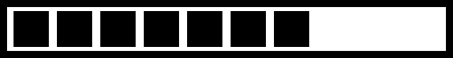 Loading black icon vector. Download upload progress bar sign symbol button. System software update and upgrade concept. Website design element illustration isolated on transparent background.