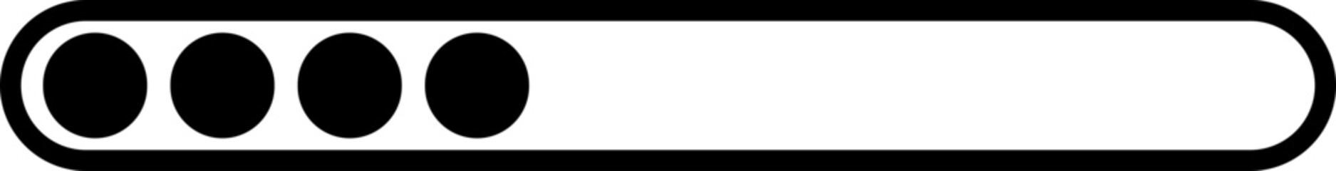 Loading black icon vector. Download upload progress bar sign symbol button. System software update and upgrade concept. Website design element illustration isolated on transparent background.