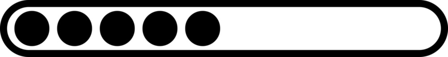 Loading black icon vector. Download upload progress bar sign symbol button. System software update and upgrade concept. Website design element illustration isolated on transparent background.