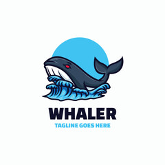 Whaler Simple Mascot Logo