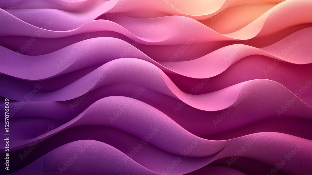 Poster flowing waves of purple and pink abstract background design with smooth gradients and textures.