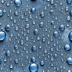 Seamless rainy spring texture with water droplets on surface