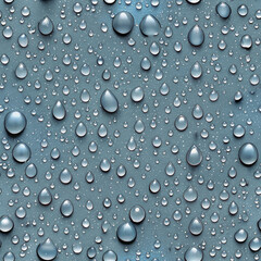 Seamless rainy spring texture with water droplets on surface