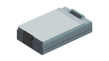 Battery Case Design, Isometric View, Industrial Product