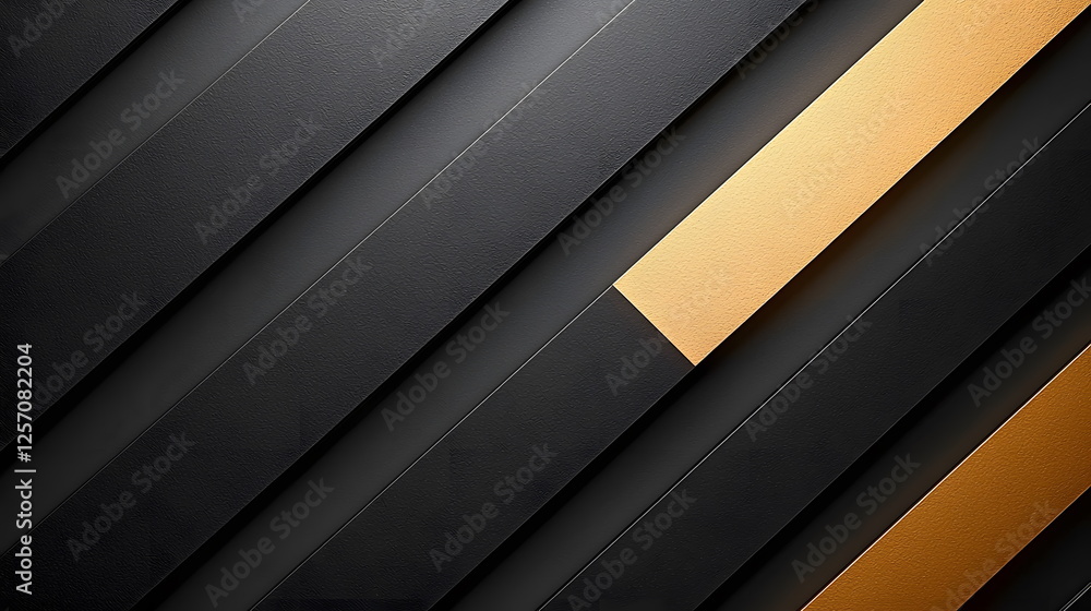 Aufkleber modern abstract background with diagonal black and gold textured stripes creating a striking visual 