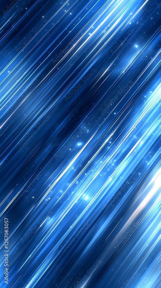 Aufkleber bright blue abstract background with glowing light streaks and sparkling effects in a dynamic compos