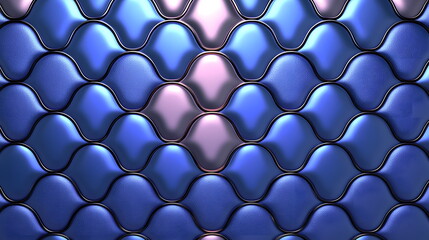 Vibrant blue and pink wavy abstract pattern with glossy texture and three-dimensional appearance.