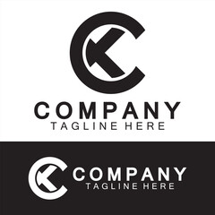 Obraz premium Initial Letter CK Logo Design Vector Template.