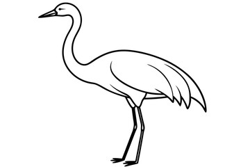 Obraz premium Modern Crane Line Drawing