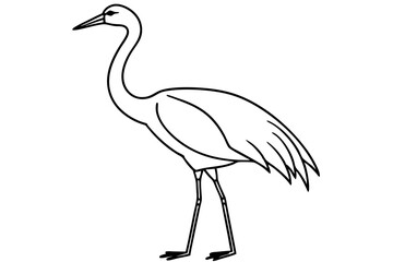 Obraz premium Modern Crane Line Drawing